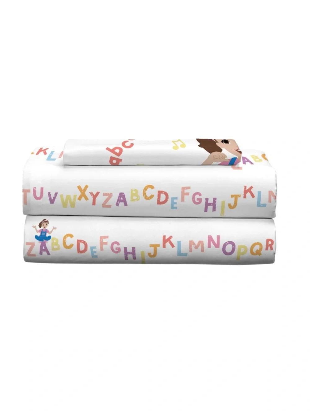 Ms. Rachel Kids Toddler Pillow and Bedding Sheet Set, Twin